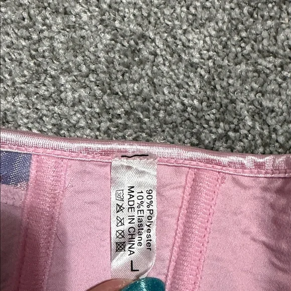 Pink Lilac Brocade Corset Top - Picture 4 of 4